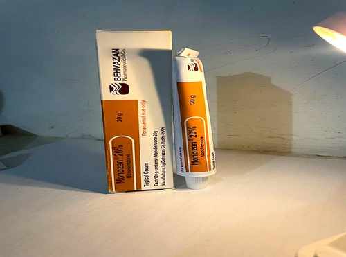 Monozan 20% monobenzone cream box and tube Behvazan Pharmaceutical Co Rasht Iran